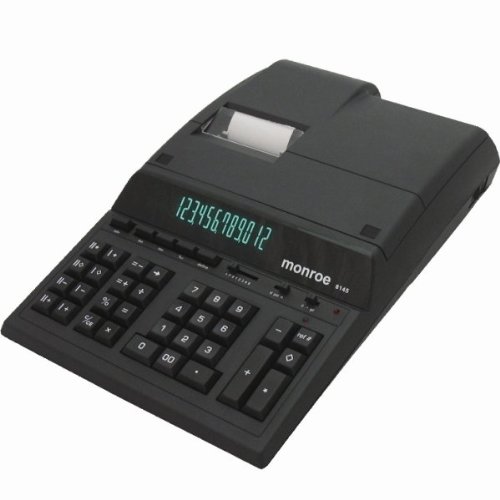 Monroe 8145 Heavy Duty Desktop Print/Display Calculator, 14 Digit, 2 Memory, Black On Sale