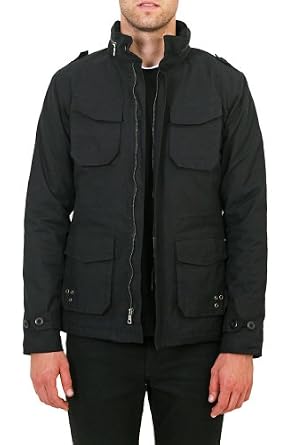 hooded utility cargo jacket military xl