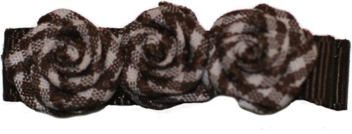 Click here to buy Posies Accessories Gingham Buds Hair Clippie Brown.