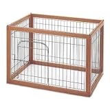 41Mm 5NWDvL. SL160  Richell Wood Pet Pen 90 60, Autumn Matte Finish