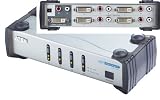 Aten VS461 CAT5 Bildschirm Switch (4-polig, 4x DVI/Monitor/Audio)