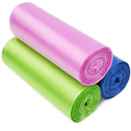 Hommp trash bags, 3 gallon (60 count / 3 rolls)