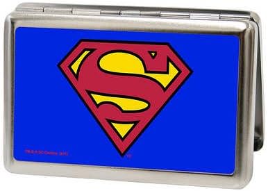 (2x4) DC Comics - Superman Logo Shield Blue Business Card Holder