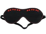Heart 2 Heart Leather Blindfold with Heart Inlay, Black