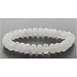 8mm Rondell Stretch Bracelet - Snow Quartz