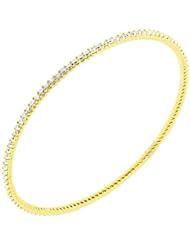 1.92 ct. tw Round Diamond Bangle Bracelet in Prong Setting - F-G VS2 - 18 Kt. Yellow Gold