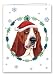 Holiday Xmas Seasons Greeting Card - Basset Hound