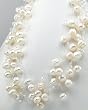 Fresh Water Pearls with Crystal Glass Accents Necklace