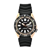 Seiko Men's SKZ330 Diver's Black Rubber Goldtone Automatic Watch