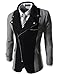 TheLees Mens casual rider style slim zipper Jacket