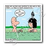 Rich Diesslins Funny Religious Light Cartoons - Adam and Eve - Pick-up Lines - Iron on Heat Transfers