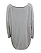 Yidarton Womens Summer Casual Shirts Oversized Baggy Off-Shoulder Long Sleeve Tops Grey XX-Large