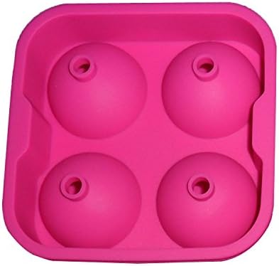 4-Scotch Ice Balls Silicone Mold Ice Cube Tray Ball Whiskey Baking Chocolate Soap,Rose