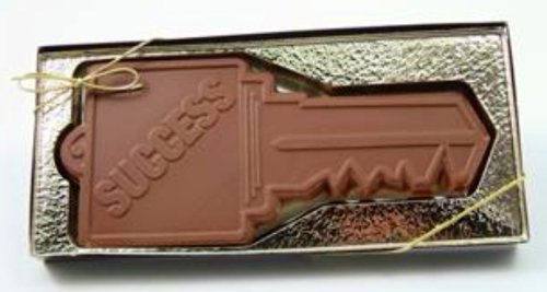 Solid Milk Chocolate Congratulations Success Key Perfect Easter/ Holiday Gourmet Gift for Children and Adults