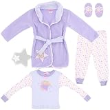 Teddy Bear Pajama, Bath Robe and Slipper Set for Infant Girls