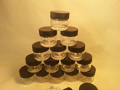 100 Thick Glass .25 Oz. Small Jars for Oil, Wax, Salve, Cosmetics, Concentrates
