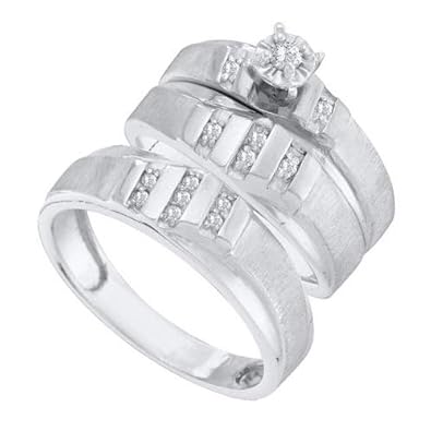 Cheap Girls Jewelry 0.18CT DIAMOND TRIO SET For Sale