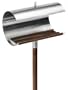 Stainless Steel Birdfeeders (Stainless steel/wood) (53 1/2"H x 9 1/2"W x 6"Diam)