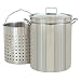 Bayou Classic 1144 44-Quart All Purpose Stainless Steel Stockpot with Steam and Boil Basket