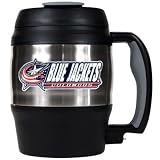 NHL Columbus Blue Jackets 52-Ounce Stainless Steel Macho Travel Mug with Bottle Opener