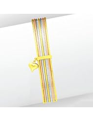 14K Gold Tri-color Slip On 7 Bangles