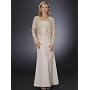 Champagne Beaded Lace Formal Evening Dress with Jacket - Mother of Bride & Groom, Wedding, Party, MOB Gown by Sean Collection (7286)