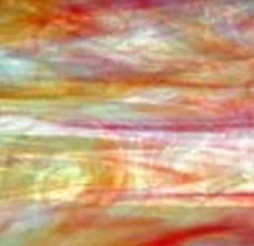 Wissmach Rose Multi Wispy Stained Glass Sheets - 3 Pieces 8" X 12" (2sf)