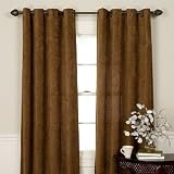 Review SmartBargains  / Fresco Chenille Grommet Window Panel Set, 95 in Set, Praline