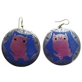 Fashionable Gold Tone Emboss Dangle Earring Jewelry New