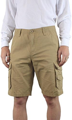 Subculture Men's Ripstop Cargo Shorts Size 30 - 40 Classic Fit Short (30, Khaki)