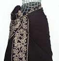 Batik bordered Sarong Black and white