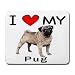 pug8  - I Love My Pug Dog Mouse Pad