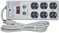 15ft 6-Outlet Surge Protector EMI/RFI Protection with Modem Protector - 3 MOV