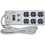 25ft 6-Outlet Surge Protector EMI/RFI Protection with Modem Protector - 3 MOV