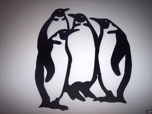 Family of Penguins Home Decor Metal Wall Art