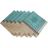 French Jacquard Snowflake Motif Napkins-Set of 6