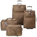 American Tourister Soft-Sided Rolling 4-Piece Luggage Set, Khaki