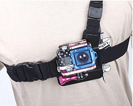 WiserElecton Adjustable Chest Mount Belt for GoPro Hero 1, Hero 2, Hero 3, Hero 3+, Hero 3 Plus, Hero 4 Camera - Black