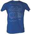 Back To Future Classic 80's Science Fiction Adventure Film Movie SCHEMATIC Adult Royal Tee T-Shirt