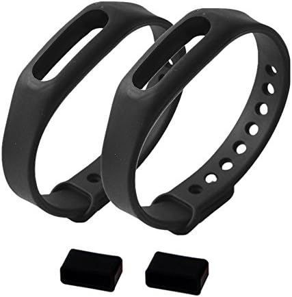 HommeTM 2pcs Xiaomi Band Replacement with 2pcs Clasp Faster for Xiaomi Mi Band Ip67 Smart Wrist Fitness Tracker Waterproof Bracelet