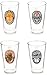 Arc International J1427 Luminarc Guinness Assorted Vintage Bottlers Labels Pub Glasses, 16-Ounce, Clear, Set of 4