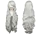 SureWells Vocaloid Series Silver White Long Curly Cosplay Wig Costume Wigs