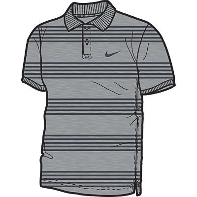 NIKE Herren Poloshirt Classic Shortsleeve Pique Stripe, dk grey heather/anthracite/anthrac Preisvergleich