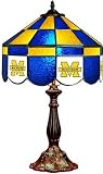 NCAA Michigan Wolverines 14 Tiffany Style Executive Table Lamp