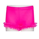 Lexi Luu Hot Pink Spandex Ruffle Leg Bootie Dance Cheer Shorts Girls 2-14