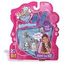 Puppy In My Pocket Blue Barrettes and Purple Ring: King Charles, Siberian Husky, Poodle