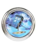 Kitchen & Housewares : Dr Who Wall Clock TARDIS Chrome Illuminating Design Dr