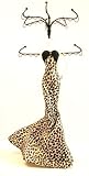 Long Leopard Strapless Dress Mannequin Jewelry Organizer