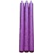 3x Purple Dinner Candles