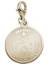 Rembrandt Charms Merry Christmas Charm with Lobster Clasp